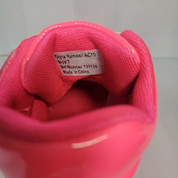 Alexandra Neon Pink High-top Sneaker Hip Hop Dance Shoes Just for Kix Sz 7 - Picture 5 of 5